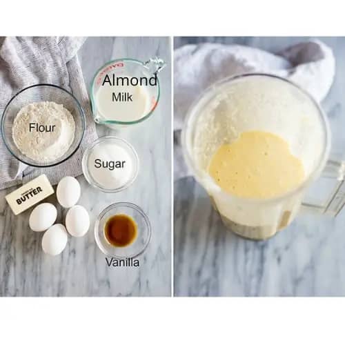 Healthy almond milk crepes recipe (dairy-free)